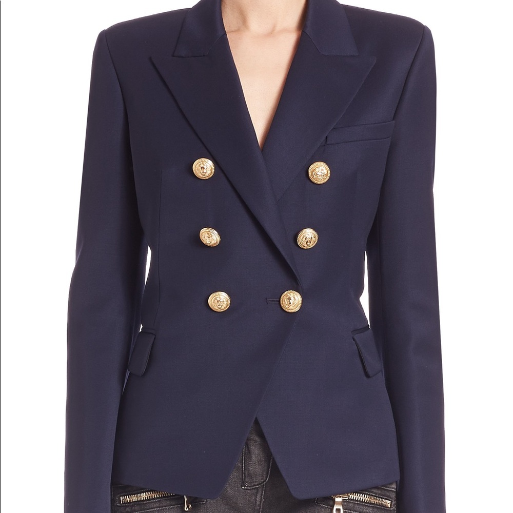 Balmain Navy Blazer 40FR, New with Tags SOLD